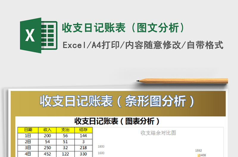 2022收支日記賬表(圖文分析)免費(fèi)下載