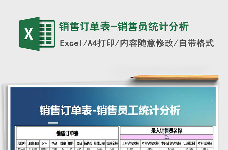 2021年銷售訂單表-銷售員統計分析