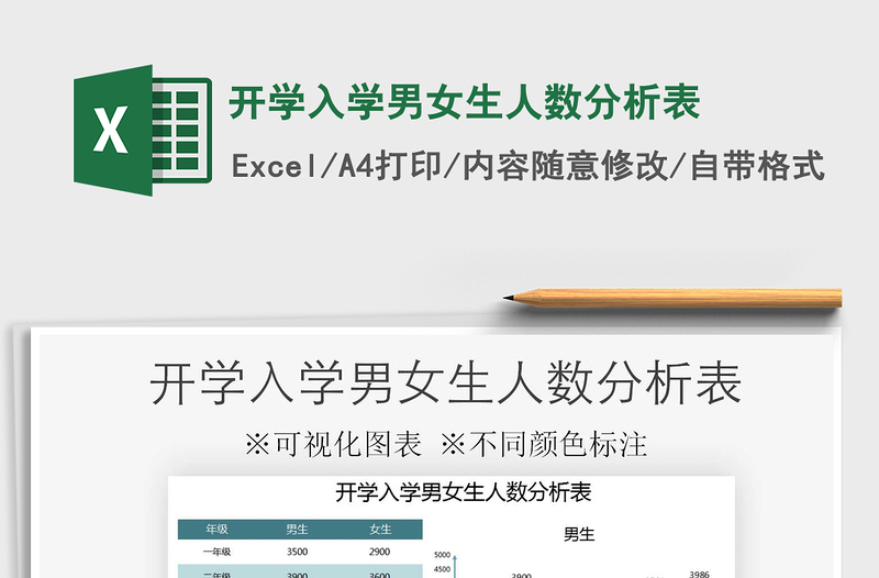 2021年開(kāi)學(xué)入學(xué)男女生人數(shù)分析表