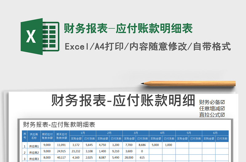 2021年財(cái)務(wù)報(bào)表-應(yīng)付賬款明細(xì)表