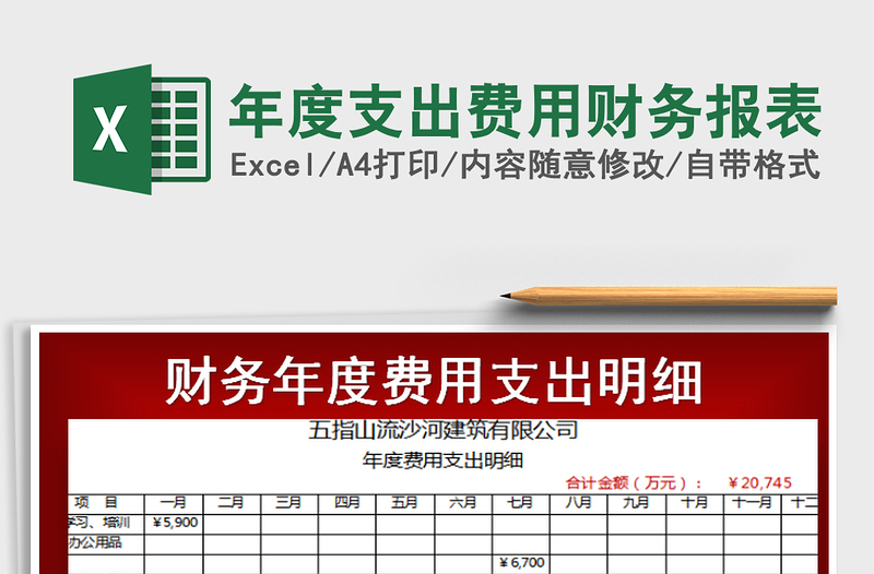 2021年年度支出费用财务报表