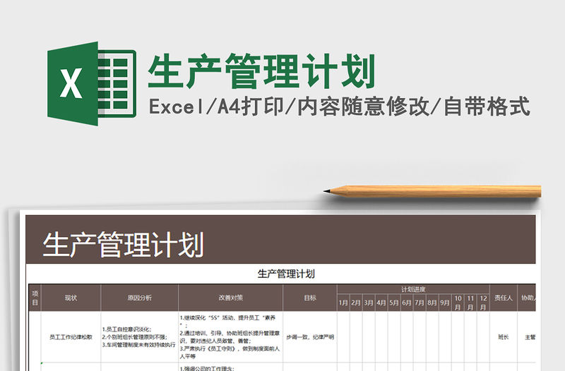 2021年生產管理計劃