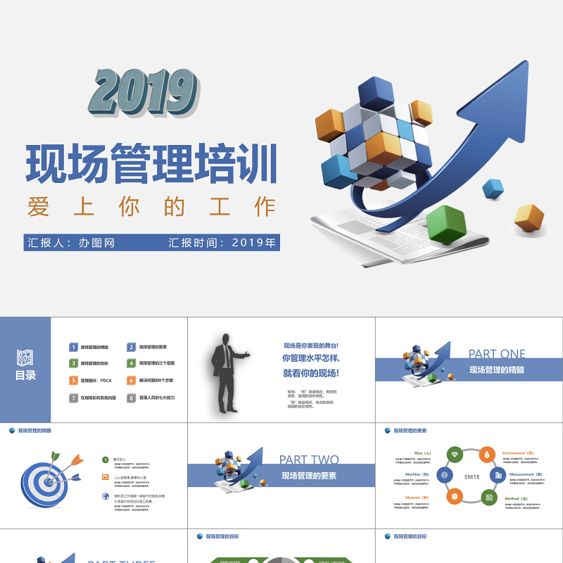 商务风企业公司现场管理培训课件通用PPT模板