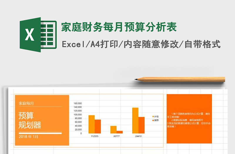 2021年家庭财务每月预算分析表