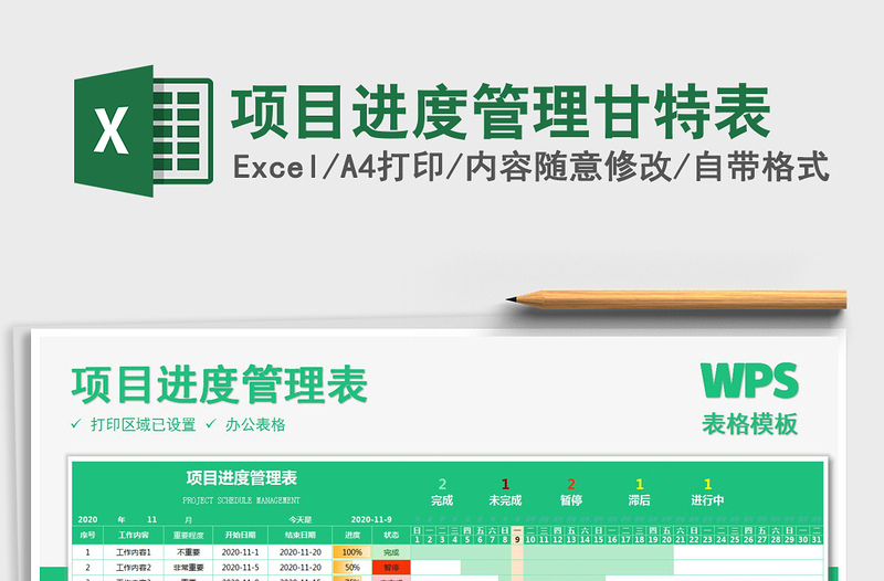 2021年項目進度管理甘特表
