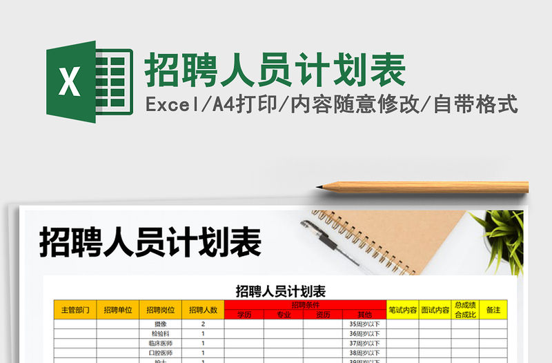 2021年招聘人員計劃表