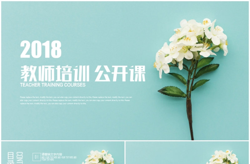 清新淡雅教師培訓(xùn)課件公開課PPT