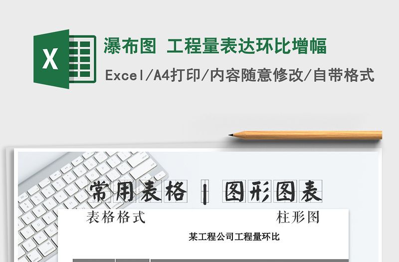 2021年瀑布圖 工程量表達環比增幅