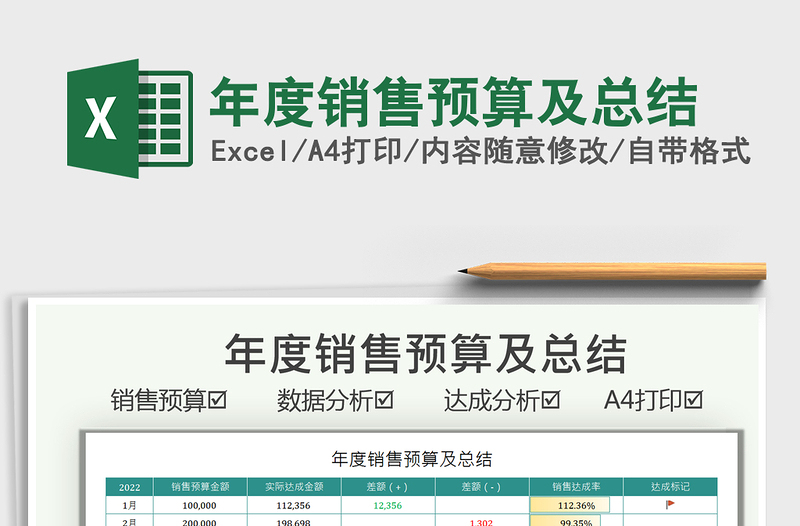 2021年度銷售預算及總結(jié)免費下載