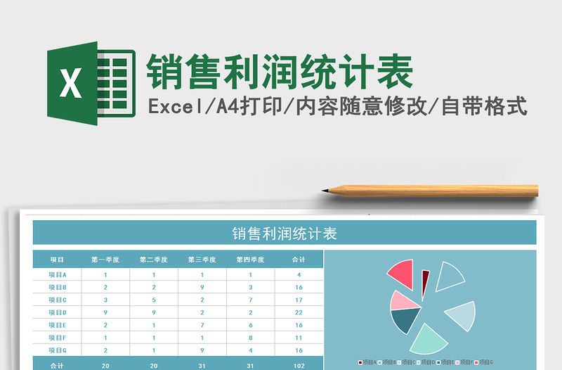 2022銷售利潤統計表免費下載