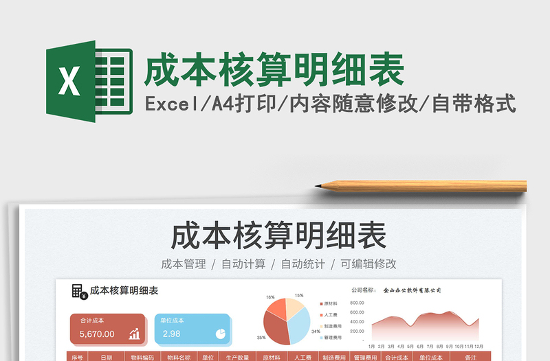 成本核算明細(xì)表
