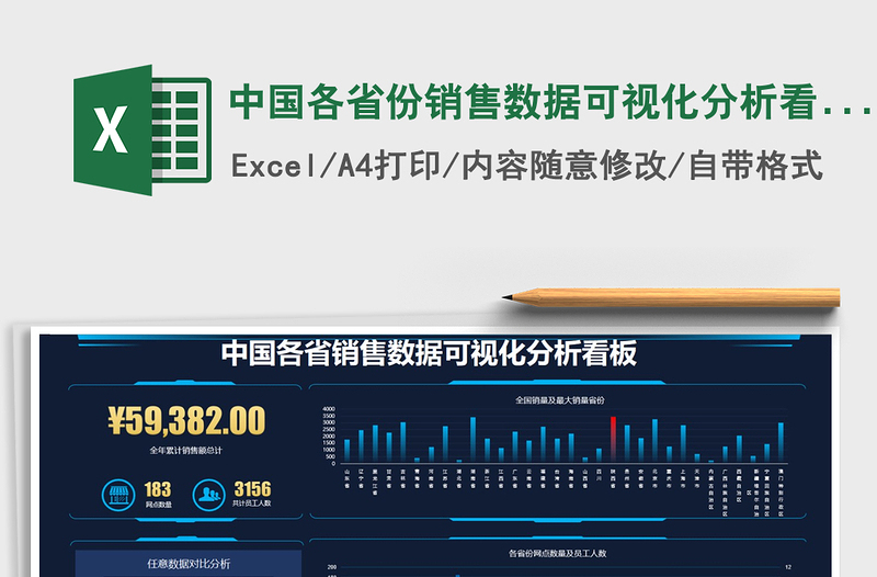 2021年中國各省份銷售數(shù)據(jù)可視化分析看板