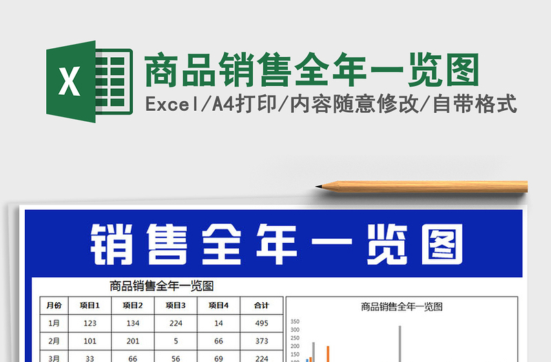 2021年商品銷售全年一覽圖