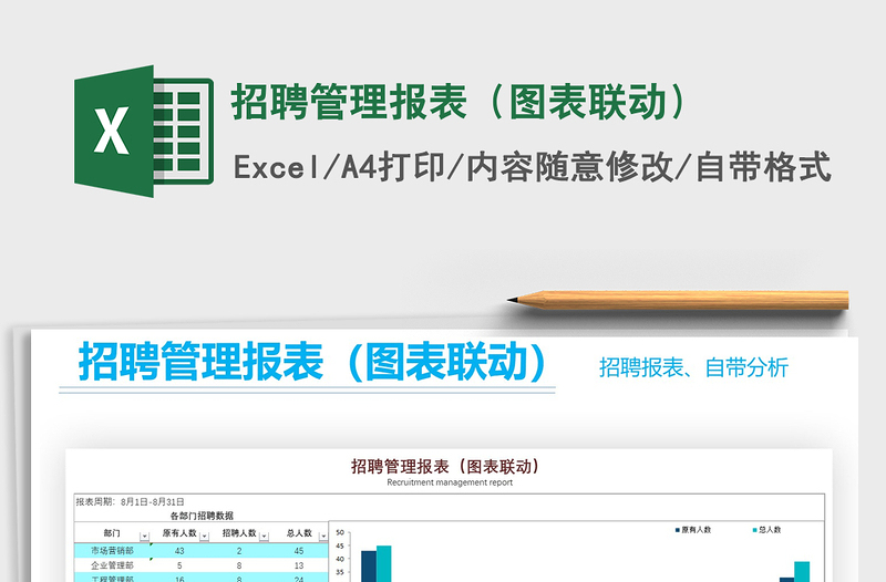 2021年招聘管理報表(圖表聯(lián)動)