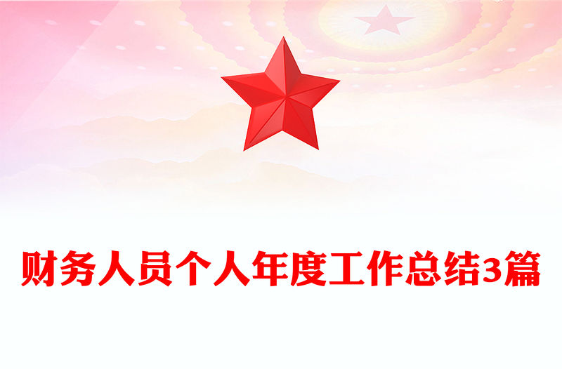 財務人員個人年度工作總結3篇