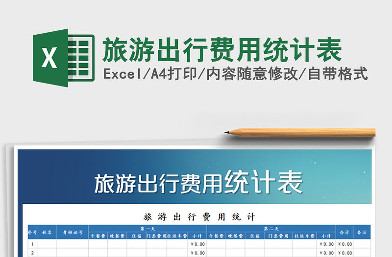 2021年旅游出行費用統計表