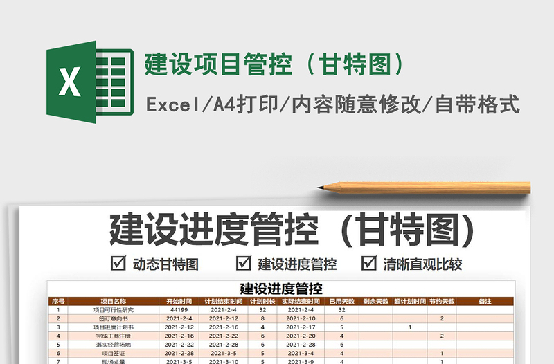 2021建設(shè)項(xiàng)目管控(甘特圖)免費(fèi)下載