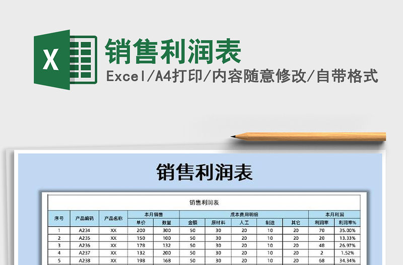 2021年銷售利潤表