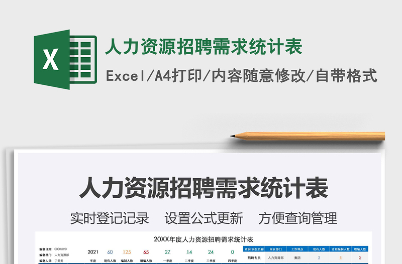 2021年人力資源招聘需求統(tǒng)計表