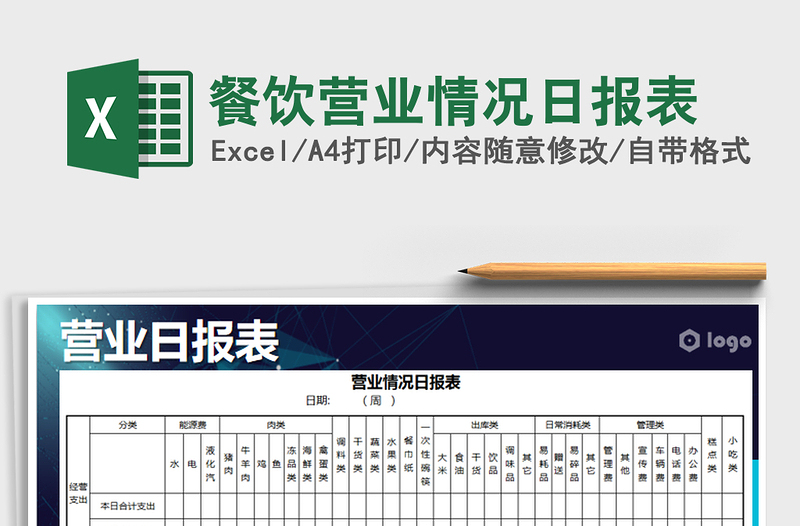 2022年餐饮营业情况日报表