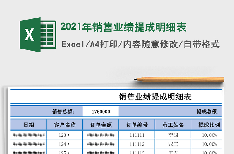 2021年銷(xiāo)售業(yè)績(jī)提成明細(xì)表