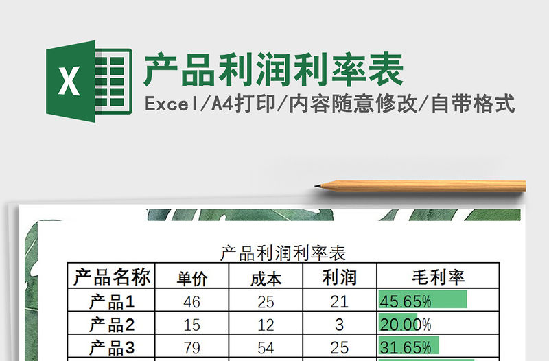 2021年產(chǎn)品利潤(rùn)利率表
