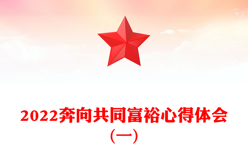 2022奔向共同富裕心得體會(huì)(一)