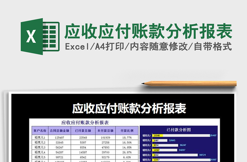 2021年应收应付账款分析报表