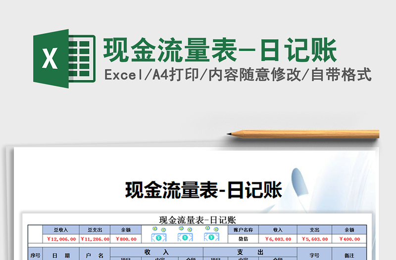 2022年現(xiàn)金流量表-日記賬