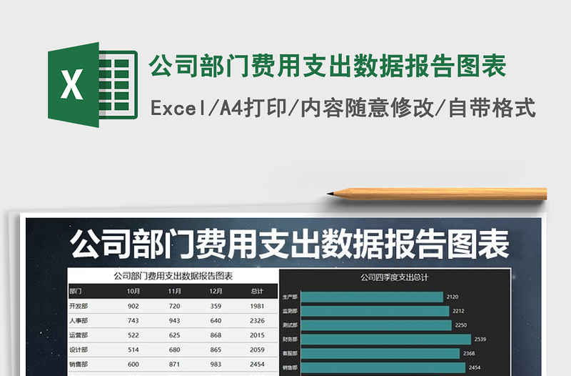 2021年公司部門費(fèi)用支出數(shù)據(jù)報(bào)告圖表