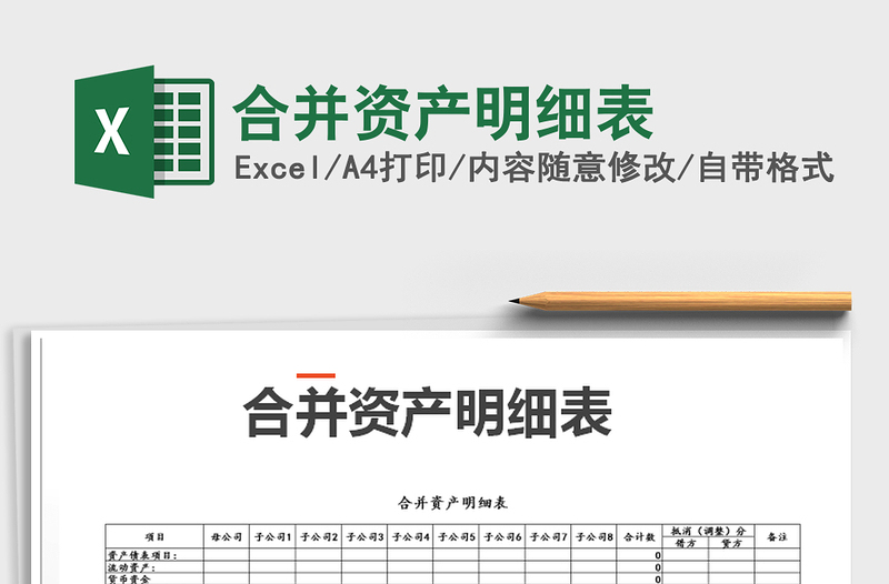 2021年合并資產(chǎn)明細(xì)表