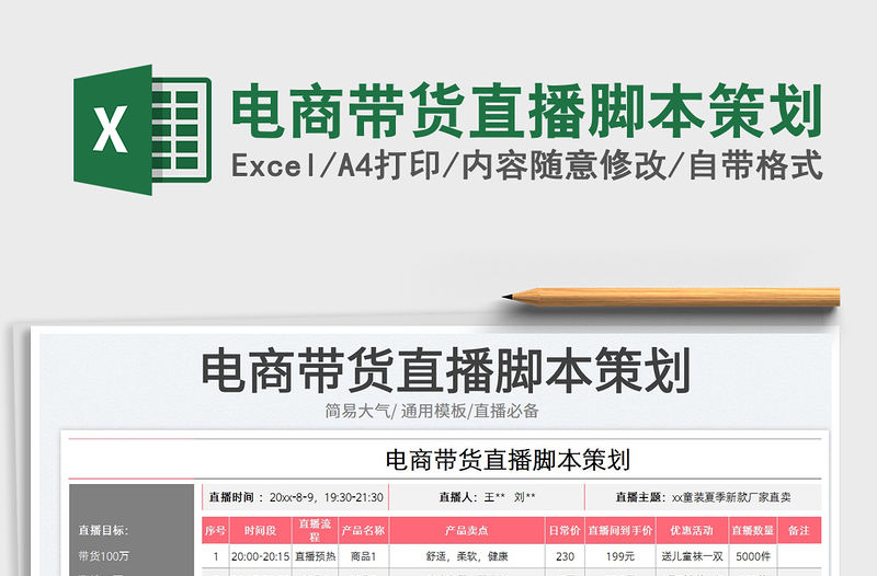2023電商帶貨直播腳本策劃免費下載