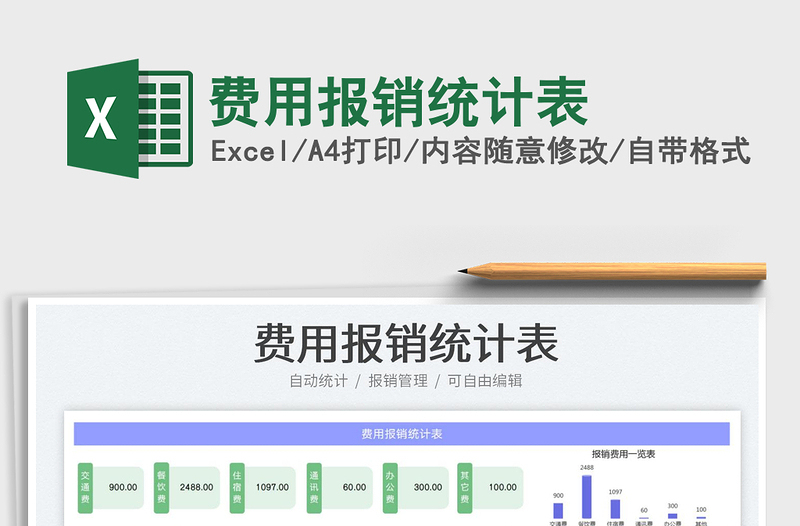 費(fèi)用報(bào)銷統(tǒng)計(jì)表免費(fèi)下載