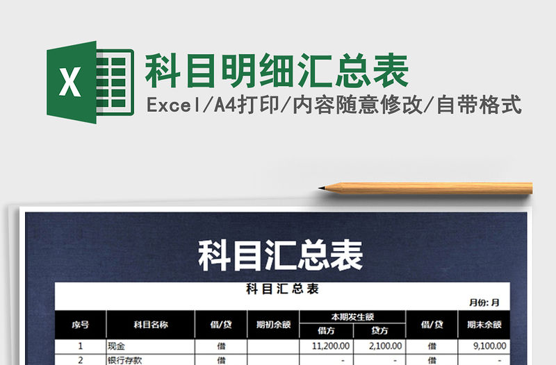 2022年科目明細匯總表