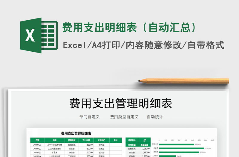 2021年費用支出明細表（自動匯總）