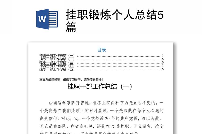 掛職鍛煉個(gè)人總結(jié)5篇