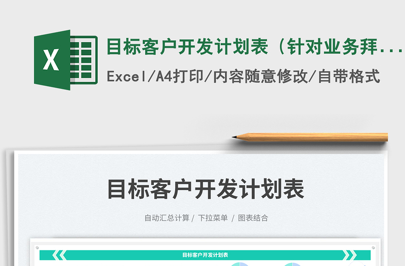 目標客戶開發(fā)計劃表(針對業(yè)務(wù)拜訪)