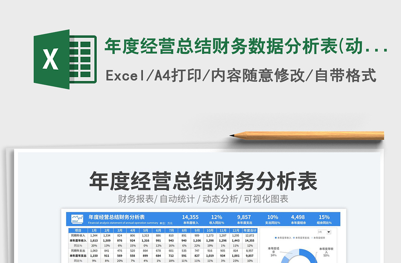 2023年度经营总结财务数据分析表(动态报表)免费下载