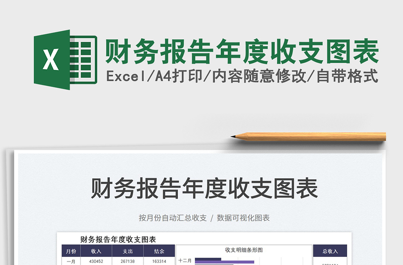 2022財務(wù)報告年度收支圖表免費下載