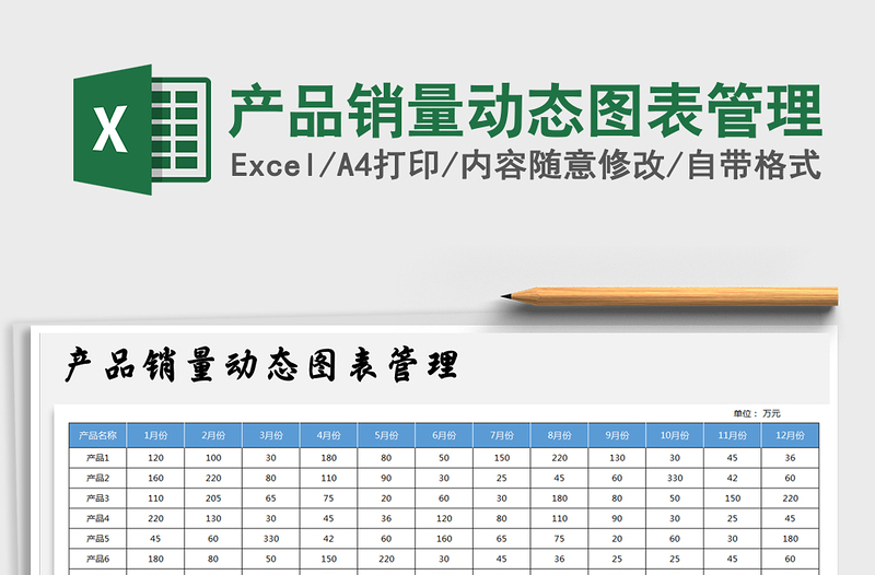 2021年产品销量动态图表管理