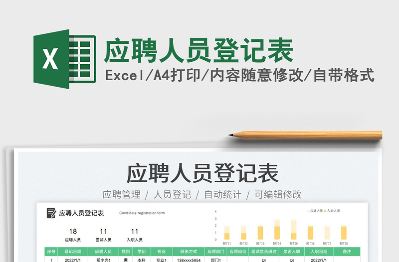 2023應(yīng)聘人員登記表免費(fèi)下載