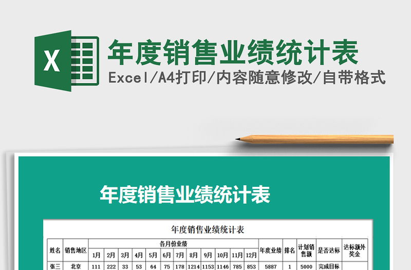 2021年年度銷售業(yè)績(jī)統(tǒng)計(jì)表