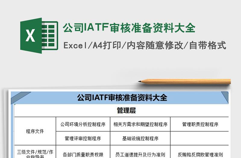2022公司IATF審核準(zhǔn)備資料大全免費(fèi)下載