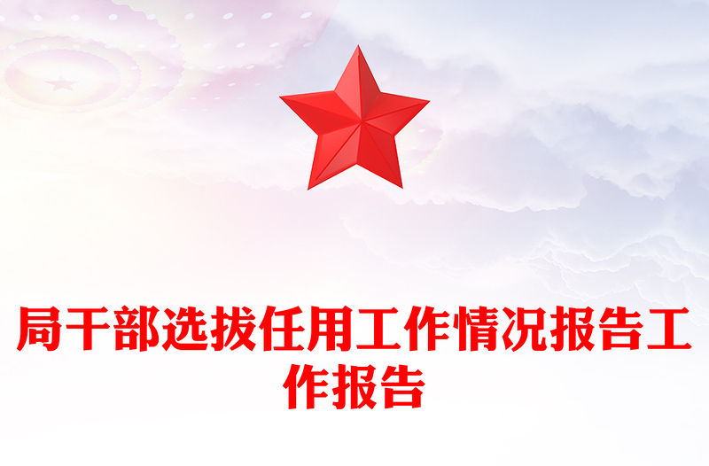 局干部選拔任用工作情況報告工作報告