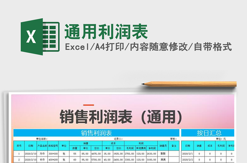 2021年通用利潤表