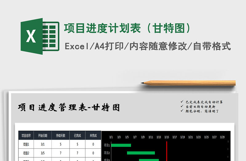 2021年項目進度計劃表（甘特圖）