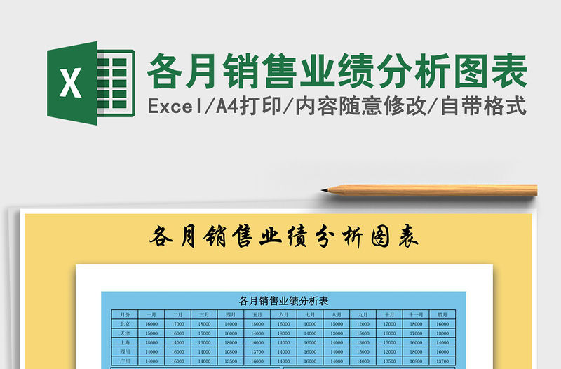 2021年各月銷售業績分析圖表