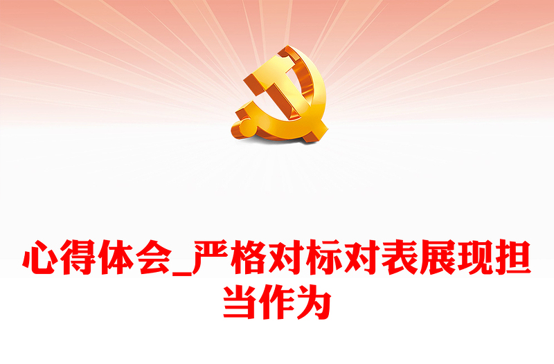 心得體會_嚴(yán)格對標(biāo)對表展現(xiàn)擔(dān)當(dāng)作為