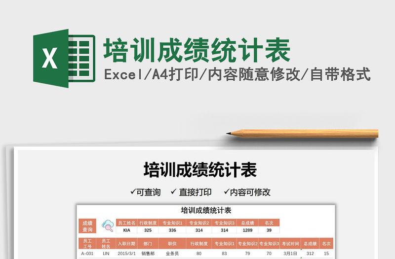 2022培訓(xùn)成績統(tǒng)計表免費下載