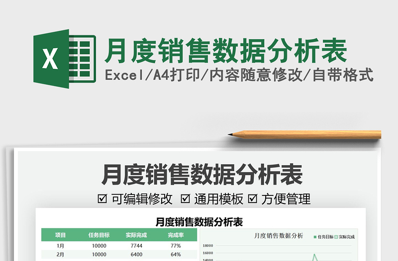 月度銷售數(shù)據(jù)分析表免費(fèi)下載